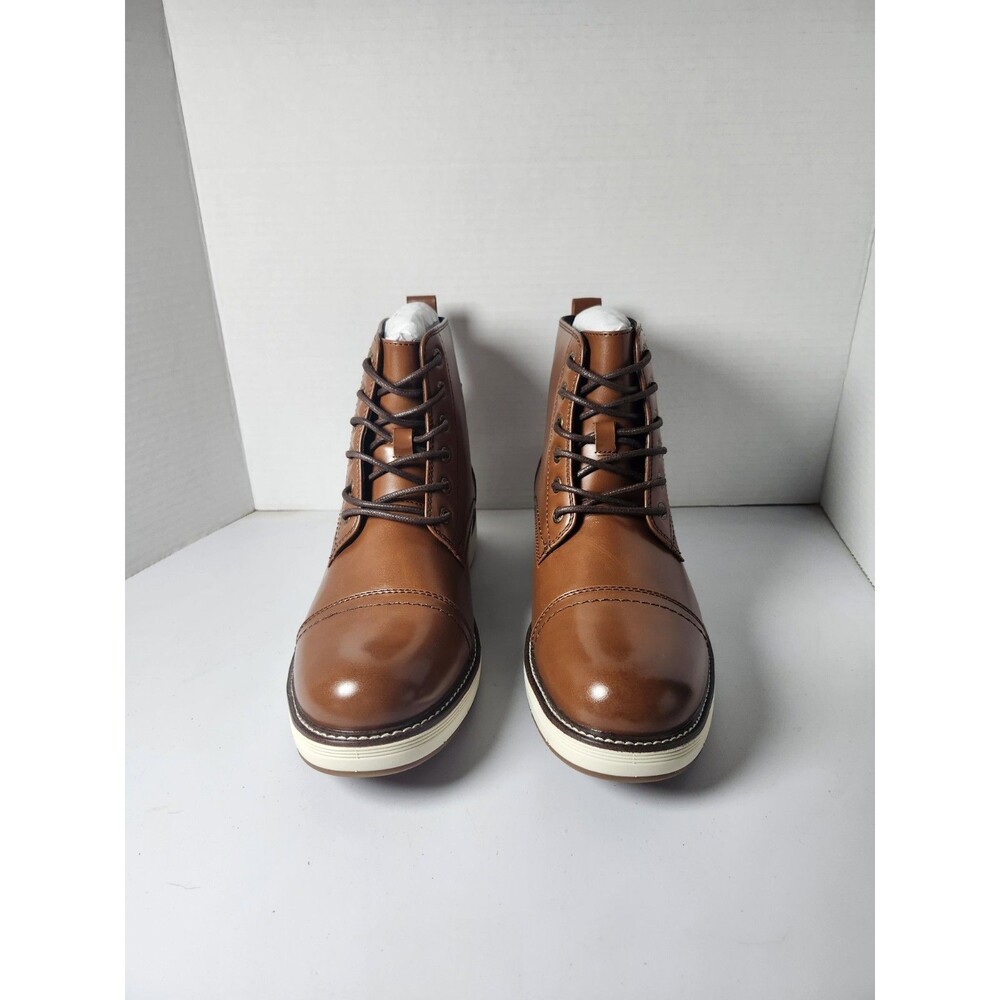 Bruno Marc Men's Motorcycle Boots Lace-Up Casual Dress Biker Boot Size 8